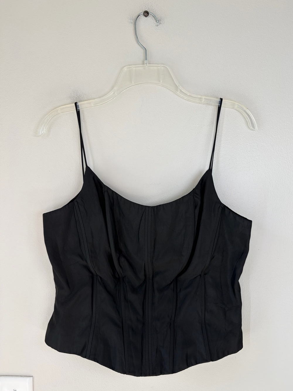Vintage Michelangelo Black Corset Top Elegant Dark Feminine Chic Timeless